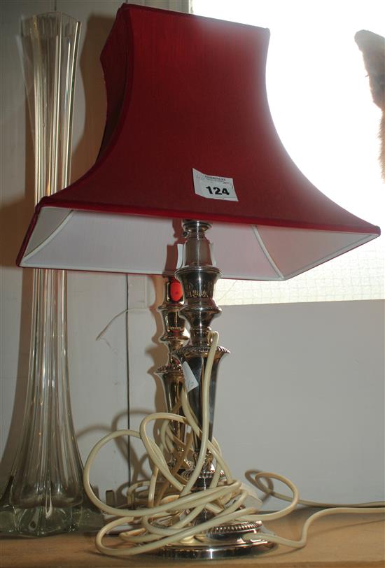 2 x Bailer Ellis plated table table lamps(-)
